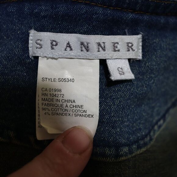 Spanner Vintage 90s/Y2K Ombré Denim Jacket & Flare Jeans Coordinated Set - Picture 16 of 16